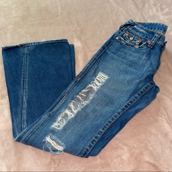 True religion distressed wide leg jean size 29 - Picture 7 of 13